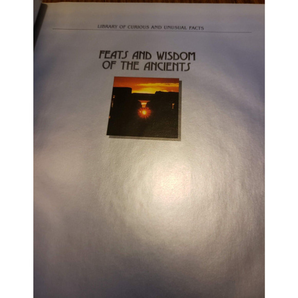 Feats and Wisdom of the Ancients Library of Curious and Unusual Facts Hardcover - Picture 4 of 6